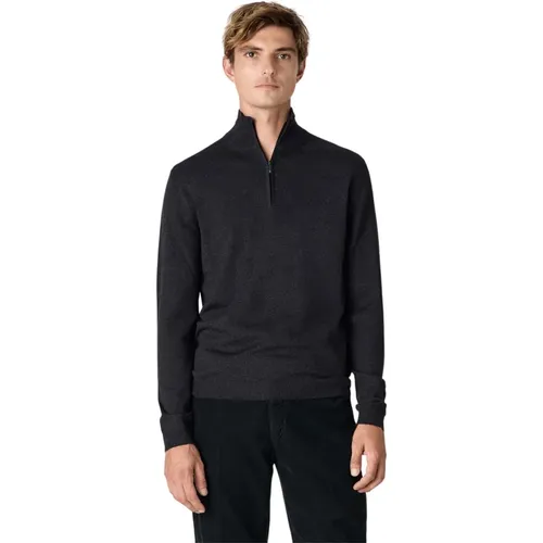 Kaschmir-High-Neck Pullover mit Distelbürsten , Herren, Größe: M - Massimo Alba - Modalova