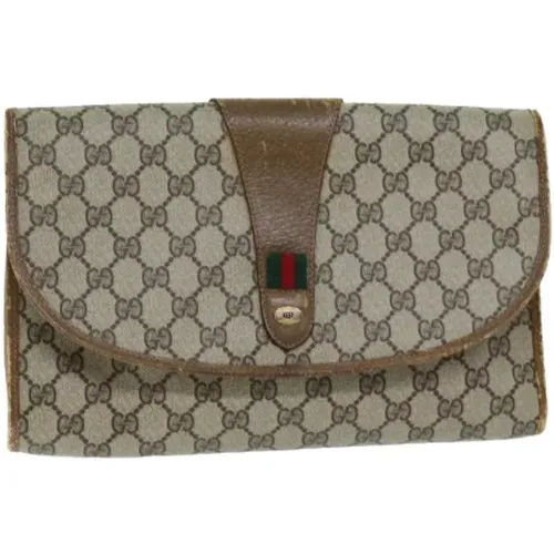 Pre-owned Leder clutches , Damen, Größe: ONE Size - Gucci Vintage - Modalova