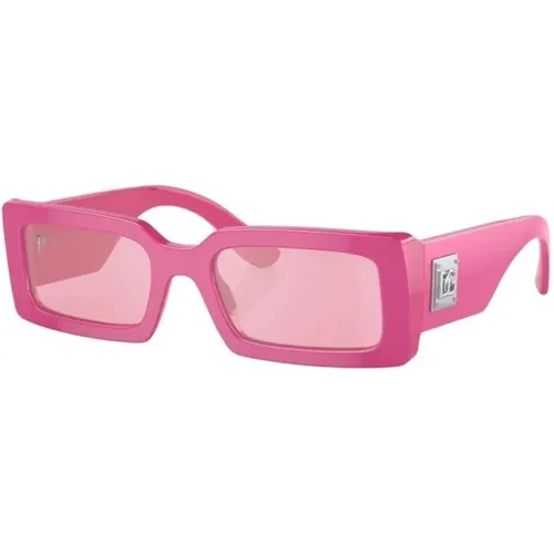 Rosa Sonnenbrille für den täglichen Gebrauch , Damen, Größe: 53 MM - Dolce & Gabbana - Modalova