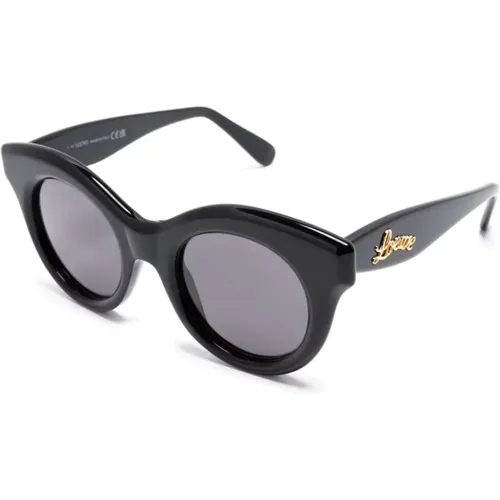 Schwarze Sonnenbrille mit Original-Etui , Damen, Größe: 49 MM - Loewe - Modalova