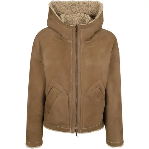 Nude & Neutrals Leather Jacket Aw24 , female, Sizes: S - Salvatore Santoro - Modalova