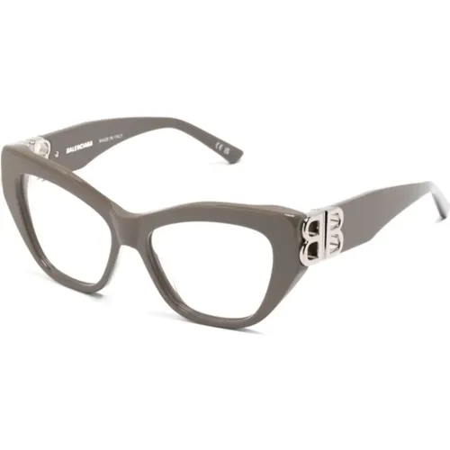 Braun/Havanna Optische Brille , Damen, Größe: 53 MM - Balenciaga - Modalova