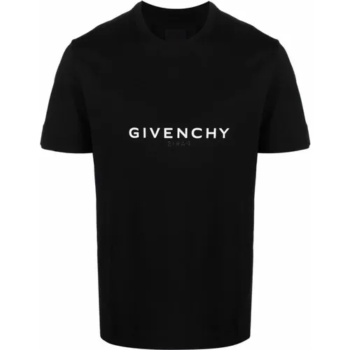 Schwarzes Logo-Print T-Shirt mit 4G Motiv , Herren, Größe: 2XL - Givenchy - Modalova