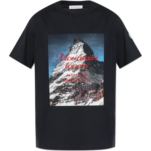 Bedrucktes T-Shirt , Herren, Größe: L - Moncler - Modalova