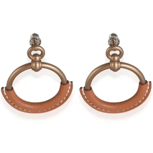 Pre-owned Fabric earrings , female, Sizes: ONE SIZE - Hermès Vintage - Modalova