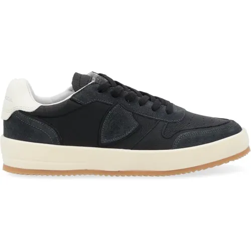 Leather Sneaker Nice Suede Details , male, Sizes: 10 UK, 11 UK, 8 UK, 9 UK, 6 UK, 12 UK, 7 UK - Philippe Model - Modalova