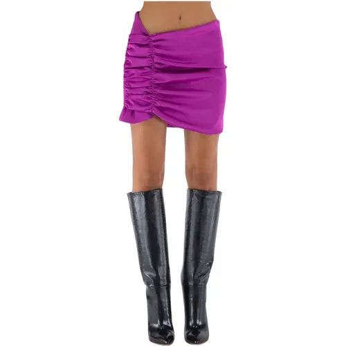 Asymmetric Draped Mini Skirt , female, Sizes: 2XS - Nineminutes - Modalova