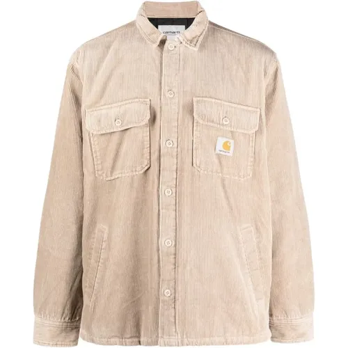 Almond Logo Patch Jacket , male, Sizes: L - Carhartt WIP - Modalova