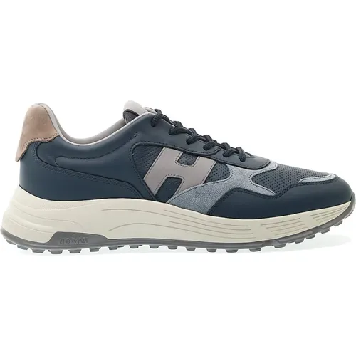 Mens Shoes Sneakers Blu Ss24 , male, Sizes: 7 1/2 UK - Hogan - Modalova