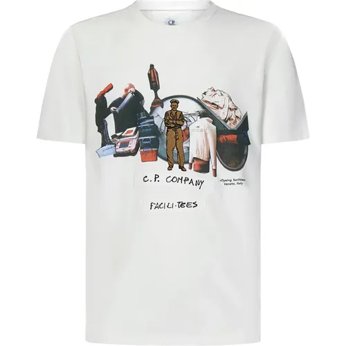 Graphic Print T-shirts and Polos , male, Sizes: S - C.P. Company - Modalova