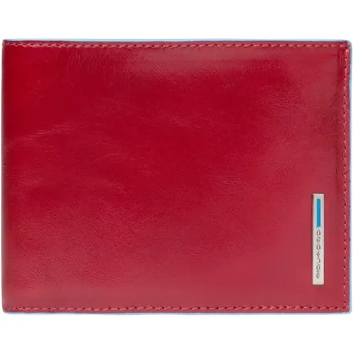 Rote Leder Business Brieftasche - Piquadro - Modalova