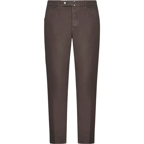 Slim-Fit Trousers , male, Sizes: W36 - Incotex - Modalova