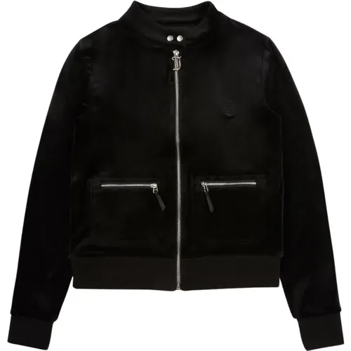 Schwarzes Moto Zip Track Top - Juicy Couture - Modalova