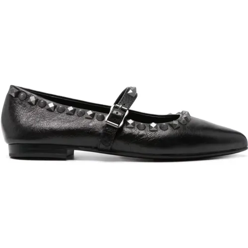 Flache Schuhe Beatnik Stil , Damen, Größe: 36 EU - Ash - Modalova