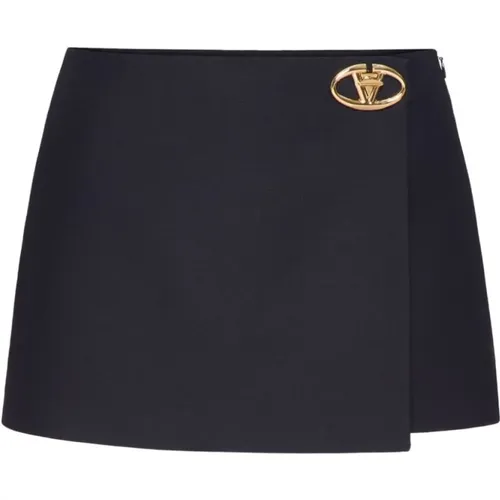 Crepe Couture Skirt VLogo Locker , female, Sizes: XS, S - Valentino Garavani - Modalova