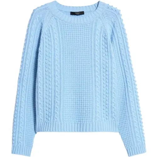 Klare Blaue Pullover , Damen, Größe: L - Max Mara Weekend - Modalova