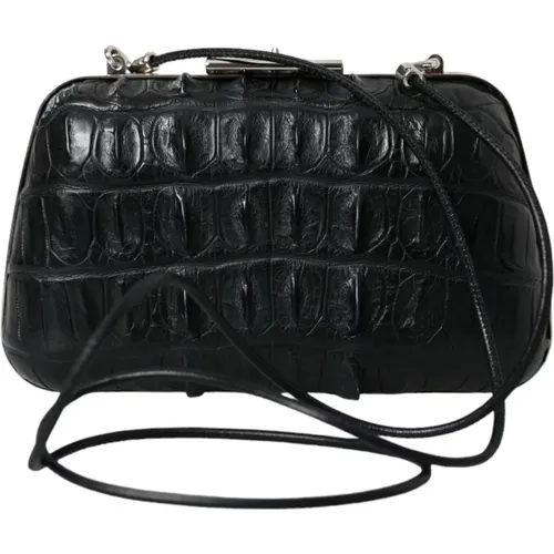 Elegant Crocodile Leather Evening Clutch , female, Sizes: ONE SIZE - Balenciaga - Modalova