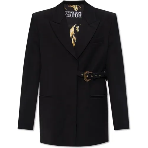 Blazer mit Gürtel , Damen, Größe: 2XS - Versace Jeans Couture - Modalova