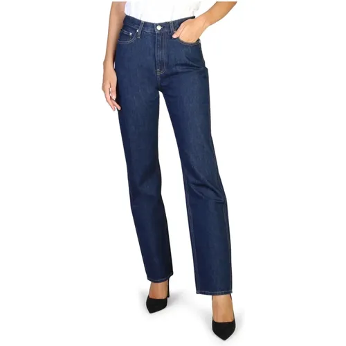 Damen Jeans mit Reißverschluss in einfarbigem Design - Calvin Klein - Modalova