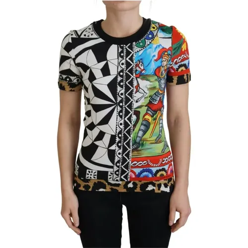 Bunt Bedrucktes Casual T-Shirt - Dolce & Gabbana - Modalova