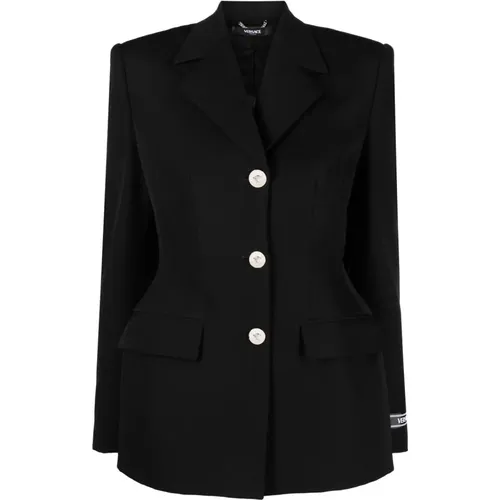 Nero Informal Jacket , female, Sizes: XS, M - Versace - Modalova