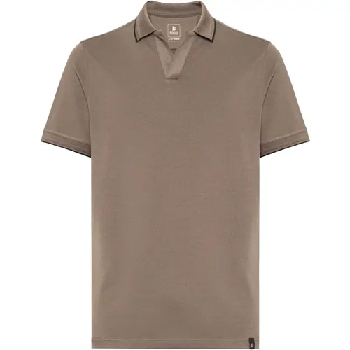 Hochleistungs-Piqué-Polo-Shirt , Herren, Größe: L - Boggi Milano - Modalova