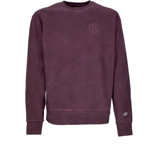 Galaxies Faded Crewneck Sweatshirt Wine - HUF - Modalova