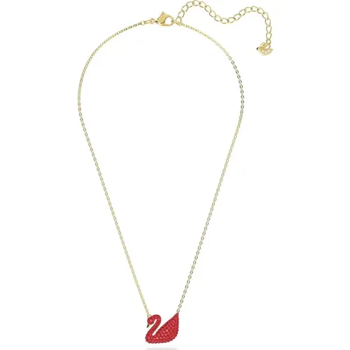 Iconic Swan Halskette Rot Gold - Swarovski - Modalova