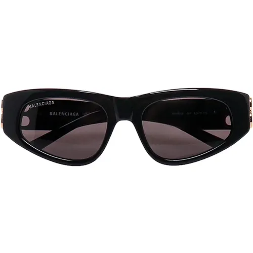 Rounded Lens Acetate Sunglasses , female, Sizes: 53 MM - Balenciaga - Modalova