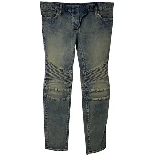 Pre-owned Cotton jeans , female, Sizes: L - Balmain Pre-owned - Modalova