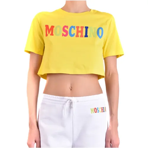 Modisches Baumwoll-T-Shirt für Frauen , Damen, Größe: XS - Moschino - Modalova