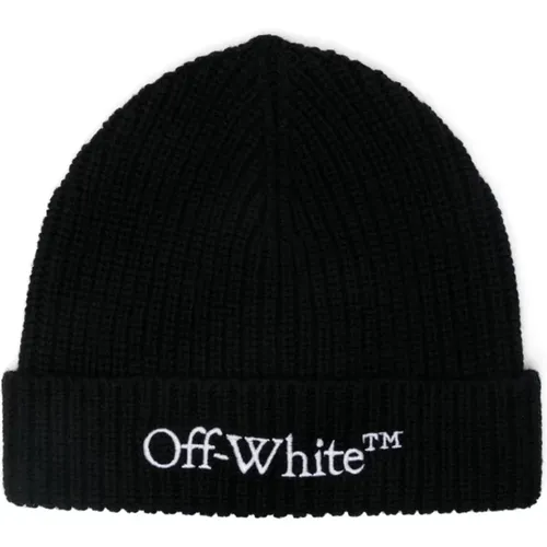 Wool Knit Hat with Logo , female, Sizes: ONE SIZE - Off White - Modalova