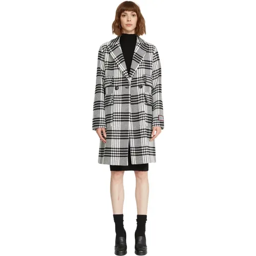 Doppelreihiger Mantel mit Kontrastknöpfen , Damen, Größe: XS - Silvian Heach - Modalova
