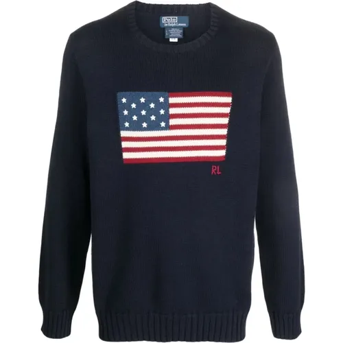 Stylischer Blauer Sweatshirt für Männer , Herren, Größe: XL - Ralph Lauren - Modalova