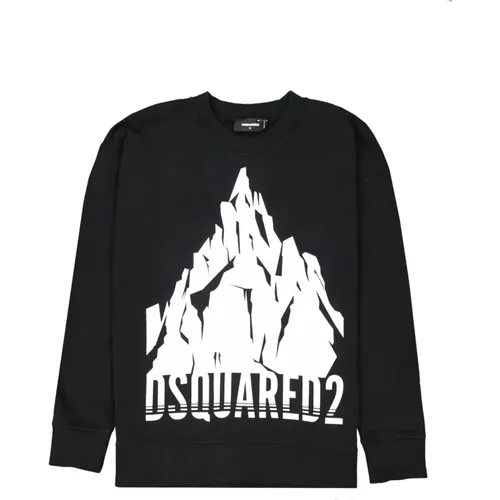 Schwarzer Baumwoll-Sweatshirt Ss22 - Dsquared2 - Modalova