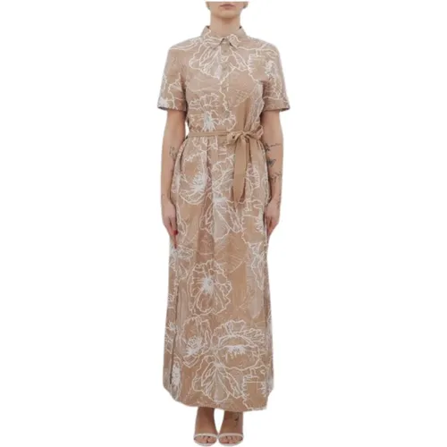 Floral Patterned Women's Dress , female, Sizes: S, XS, M - Blauer - Modalova