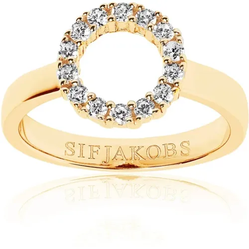 Biella Piccolo Goldplattierter Ring , Damen, Größe: 50 MM - Sif Jakobs Jewellery - Modalova