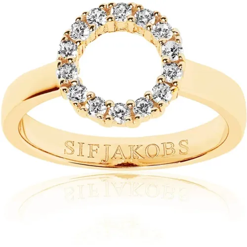 Biella Piccolo Goldplattierter Ring , Damen, Größe: 54 MM - Sif Jakobs Jewellery - Modalova