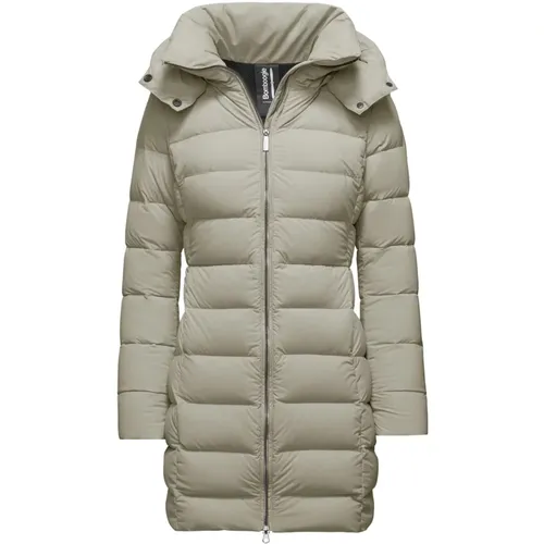 Stretch-Nylon Down Jacket with Detachable Hood , female, Sizes: XS, S, 2XL, XL, M, L - BomBoogie - Modalova