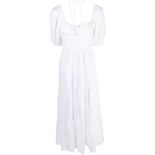 Weiße Leinen Halterneck Kleid , Damen, Größe: L - Faithfull the Brand - Modalova