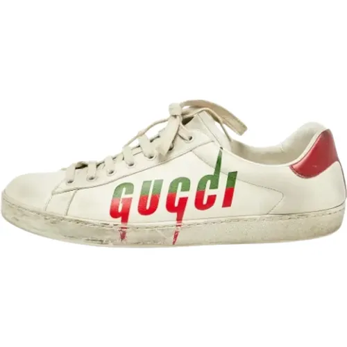 Pre-owned Leather sneakers , male, Sizes: 10 1/2 UK - Gucci Vintage - Modalova