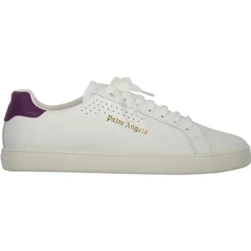 Leder-Tennissneakers mit Kontrastferse - Palm Angels - Modalova