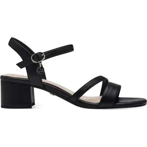 Elegante Schwarze Flache Sandalen Damen , Damen, Größe: 38 EU - s.Oliver - Modalova