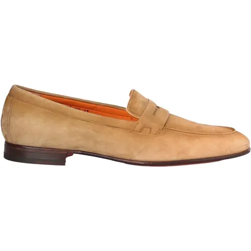 Suede Loafers , male, Sizes: 9 UK, 8 UK, 12 UK, 8 1/2 UK, 7 UK, 9 1/2 UK, 10 UK - Santoni - Modalova