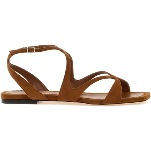 Flache Sandalen aus Wildleder , Damen, Größe: 38 EU - Jimmy Choo - Modalova