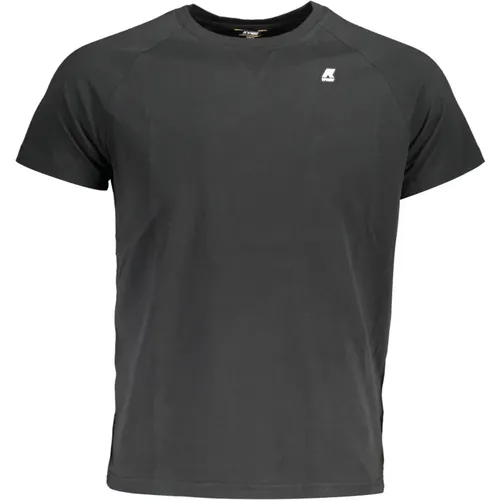 Schwarzes T-Shirt Kurzarm Herren , Herren, Größe: M - K-way - Modalova