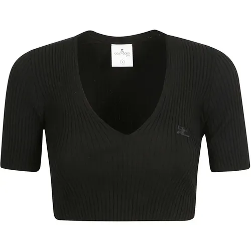 Schwarzer Sweatshirt Damenmode - Courrèges - Modalova