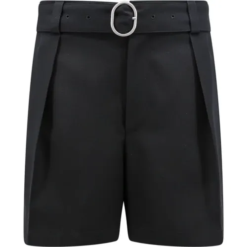 Wool Shorts with Zip Closure , male, Sizes: L - Jil Sander - Modalova