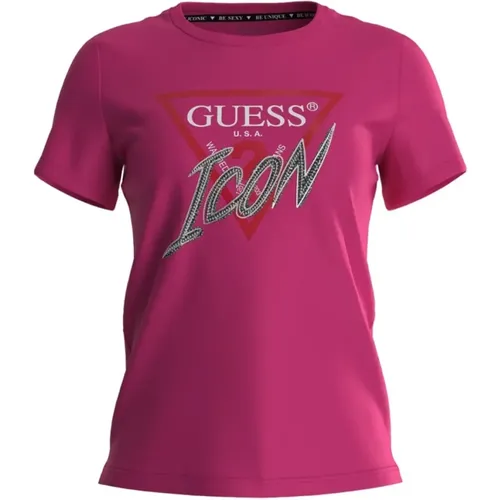 Damen Pinkes T-Shirt Guess - Guess - Modalova