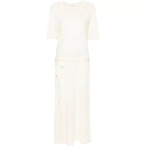 Ribbed T-Shirt Dress Lemon Glaze , female, Sizes: L, M - Lemaire - Modalova